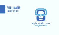 Blue Tech Skull  Business Card Image Preview