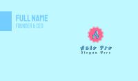 Playful Pink Badge Business Card Image Preview