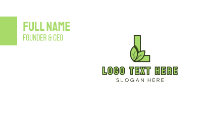 Eco Letter L Business Card Image Preview