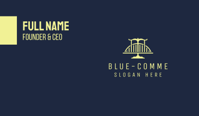 Blue Law Firm Bridge Business Card Image Preview