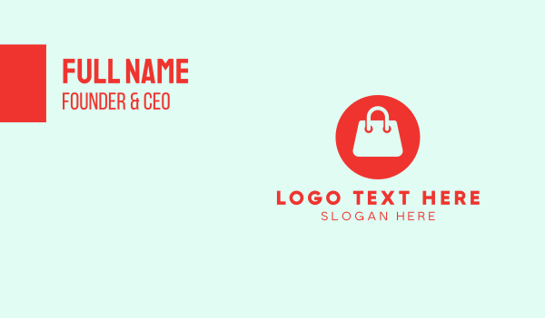 Red Handbag Shopping Business Card Design Image Preview