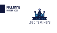 Blue Mosaic Crown Business Card Design Image Preview