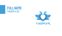 Blue Love Birds Business Card Image Preview
