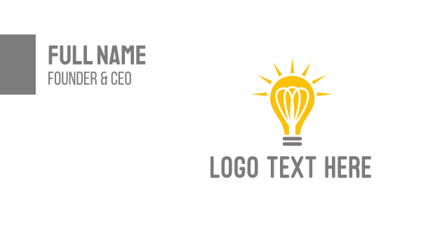 Bright Yellow Light Bulb Business Card Design Image Preview