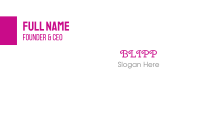 Curly Pink  Typeface Business Card Image Preview