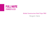 Curly Pink  Typeface Business Card Image Preview