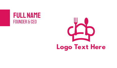 Pink Chef Food Business Card