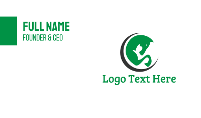 Green Horse Circle Business Card Image Preview