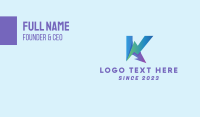 Gradient Electric Letter K Business Card Image Preview