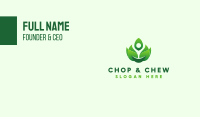 Green Flame Leaves Business Card Design