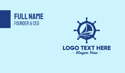 Sailboat Boat Helm Business Card