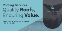 Minimalist Roofing Services Twitter post Image Preview