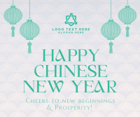 Lantern Chinese New Year Facebook Post Design