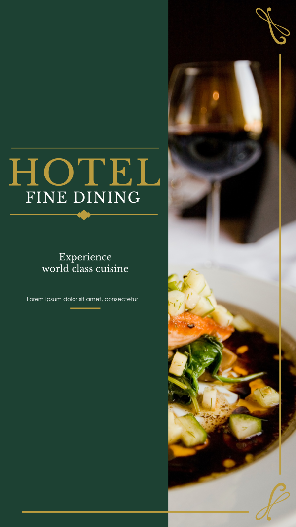 Hotel Fine Dining Instagram Story Design Image Preview