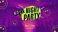 Epic Night Party Facebook Event Cover Design