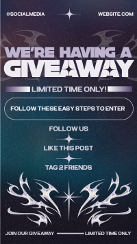 Y2K Giveaway Announcement Instagram Reel Design