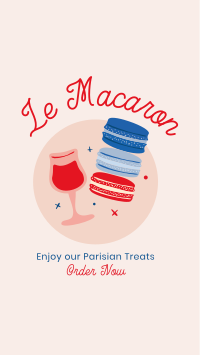 French Macaron Dessert Facebook Story Design