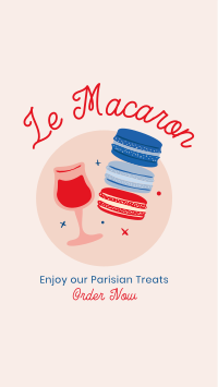 French Macaron Dessert Facebook story Image Preview