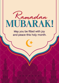 Ramadan Temple Greeting Poster Image Preview
