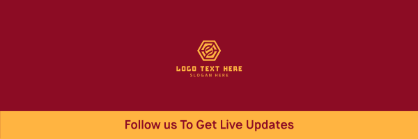 Follow Us To Get Live Updates Twitter Header Design Image Preview