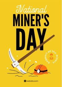 Miner's Day Flyer Design