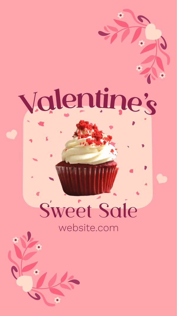 Valentines Cupcake Sale Instagram Story Design Image Preview