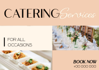 Elegant Catering Service Postcard Design