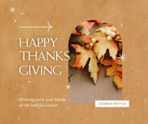 Thanksgiving Celebration Facebook post