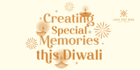 Diya Diwali Wishes Twitter Post Design
