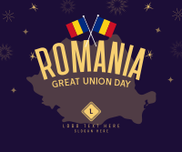 Romania Great Union Day Facebook Post Design