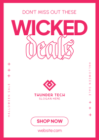 Retro Wicked Deals Poster Image Preview