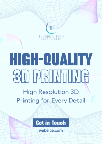 Futuristic 3D Printing Poster Image Preview