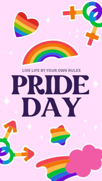 Pride Day Stickers YouTube Short Design
