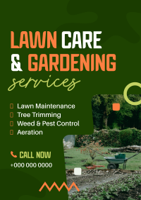 Lawn Care & Gardening Poster Design