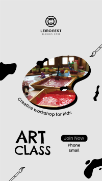 Art Class Facebook story Image Preview