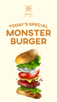 Chef's Special Burger Facebook story Image Preview