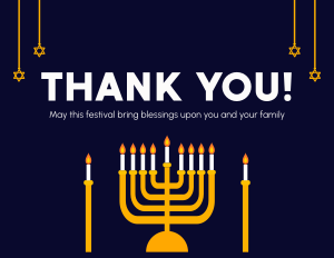 Festival of Lights Thank You Card Image Preview