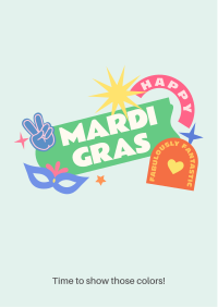 Happy Mardi Gras Flyer Design