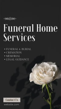 Funeral White Rose Facebook story Image Preview