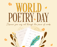 Poetry Creation Day Facebook Post Design