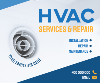 HVAC Services and Repair Facebook Post Design