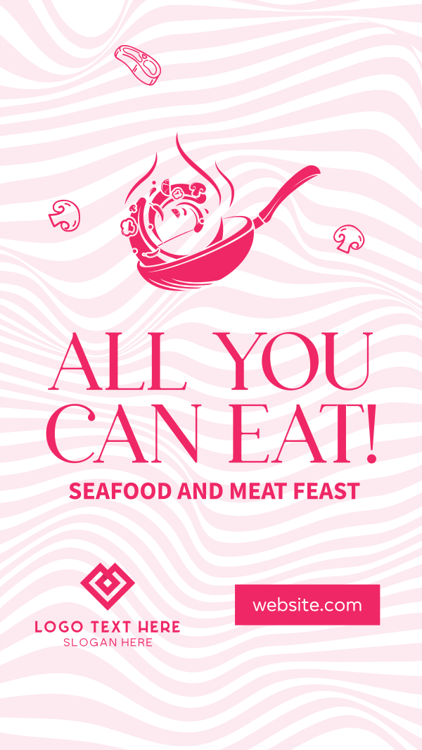 All You  Can Eat Facebook Story Design