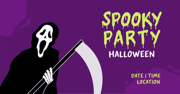 Spooky Party Facebook Ad Design Image Preview