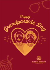 Heart Grandparents Greeting  Flyer Image Preview