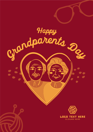 Heart Grandparents Greeting  Flyer Image Preview