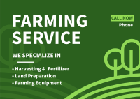 Farming Service Postcard Image Preview