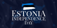 Simple Estonia Independence Day Twitter Post Design