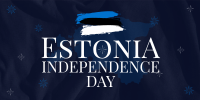 Simple Estonia Independence Day Twitter Post Image Preview