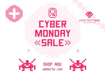 Pixel Cyber Monday Postcard Image Preview