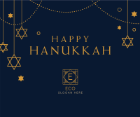 Hanukkah & Stars Facebook Post Design